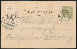 1903 Képeslap Pozsonyba / Postcard To Bratislava 'K.u.k. FELDPOSTEXPOSITUR No.3.' - Sonstige & Ohne Zuordnung