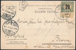 1906 Bérmentesítés Nélkül Feladott Képeslap Portugáliából, Portózva / Unfranked Postcard From Portugal, With Postage Due - Sonstige & Ohne Zuordnung