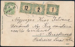 1909 Képeslap 5f Bérmentesítéssel, BUDAPEST - BÁZIÁS Vasúti Bélyegzéssel, 15f Portóval / Postcard With Railway Postmark  - Sonstige & Ohne Zuordnung