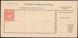 1910 10f Postatakarék, Használatlan / PS-savings Card, Unused - Sonstige & Ohne Zuordnung