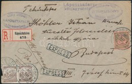 1917 Ajánlott Expressz Levél 1K Bérmentesítéssel / Express Registered Cover 'KÁPOSZTAFALVA' (Felvidék) - Sonstige & Ohne Zuordnung