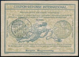 1918 Nemzetközi Válaszdíjszelvény 66f árjelzéssel, átértékelés Nélkül (Katalógusszám 20) / International Reply Coupon - Autres & Non Classés