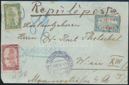 1918. Jul. 4 Bécsbe Küldött Első Repülés Levél Előlapja Bécsi Távíró Hivatali érkezési Bélyegzéssel / Cover Front Of A F - Sonstige & Ohne Zuordnung