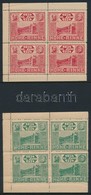 ** 1924 Hohe Rinne Zöld és Piros Négyestömbök / Green And Red Blocks Of 4 - Autres & Non Classés