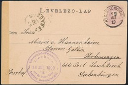 1899 Hohe Rinne Képeslap 2kr Bérmentesítéssel / Postcard With 2kr Franking 'KERESZTÉNYSZIGET' - Holzmengen - Andere & Zonder Classificatie