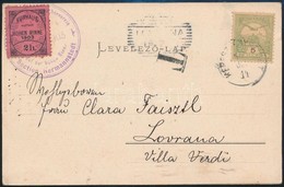 1903 Képeslap Hohe Rinne 2h és Turul 5f Bérmentesítéssel  / Postcard With Hohe Rinne 2h And Turul 5f Franking 'KERESZTÉN - Autres & Non Classés