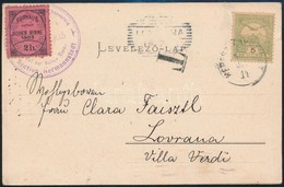 1903 Képeslap Hohe Rinne 2h és Turul 5f Bérmentesítéssel  / Postcard With Hohe Rinne 2h And Turul 5f Franking 'KERESZTÉN - Altri & Non Classificati