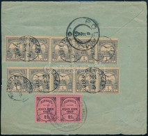 1904 Hohe Rinne 2h Pár és Turul 10 X 1kr Levél Hátlapon 
 / On Cover Backside 'KERESZTÉNYSZIGET' - 'POLA' - Andere & Zonder Classificatie