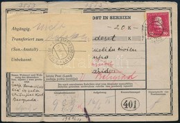 1916 Kuk Feldpost Postautalvány 10h Bélyeggel Belgrádból Nezsiderbe / Money Order With 10h Stamp From Belgrade To Burgen - Autres & Non Classés