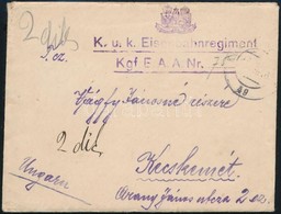 1916 Tábori Posta Levél Tartalommal / Field Post Cover With Content 'K.u.k. Eisenbahnregiment Kgf. E.A.A.Nr. 75' + 'FP 4 - Otros & Sin Clasificación