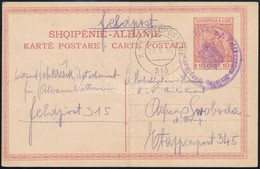 1916 Albániából Küldött Díjjegyes Levelezőlap Tábori Posta Falhasználással / PS-card Sent From Albania Used As Field Pos - Altri & Non Classificati