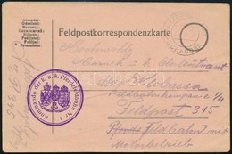 1916 Tábori Posta Levelezőlap / Field Postcard 'Kommando Der K.u.k. Pferdefeldbahn Nr.4.' + 'EP SCHKODRA B' - Autres & Non Classés