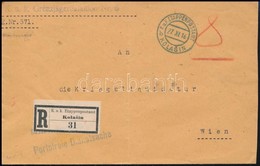 1916 Ajánlott Tábori Posta Levél / Registered Field Post Cover 'K.u.k. Grenzjägerbataillon Nr.6.' + 'EP KOLASIN B' - Otros & Sin Clasificación