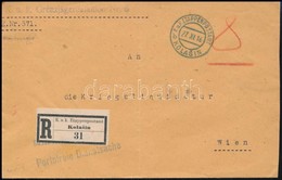 1916 Ajánlott Tábori Posta Levél / Registered Field Post Cover 'K.u.k. Grenzjägerbataillon Nr.6.' + 'EP KOLASIN B' - Other & Unclassified