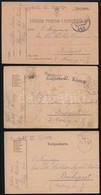 1917 3 Db Tábori Posta Levelezőlap / 3 Field Postcards 'Spetelf. H. Komp.' + 'FP 440' - Autres & Non Classés