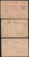 1917 3 Db Tábori Posta Levelezőlap / 3 Field Postcards 'Spetelf. H. Komp.' + 'FP 440' - Sonstige & Ohne Zuordnung