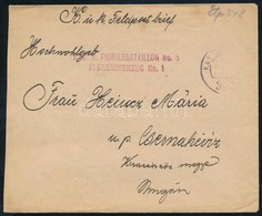 ~1917 Tábori Posta Boríték / Field Post Cover 'K.U.K. PIONIERBATAILLON No. 5. FLUSSMINENZUG No.1.' + 'EP 345' - Otros & Sin Clasificación