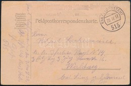 1917 Tábori Posta Levelezőlap / Field Postcard 'K.u.k. 7cm L/30 Kraftwagen - Luftfahrzeug - Abwehrkanonenbatterie' + 'FP - Other & Unclassified