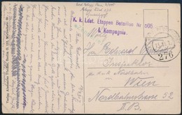 1917 Tábori Posta Képeslap / Field Postcard 'K.k. Ldst. Etappen Bataillon Nr.505 I. Kompagnie' + 'FP 276' - Autres & Non Classés