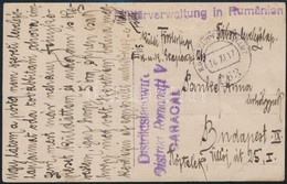 1917 Tábori Posta Képeslap / Field Postcard 'Militärverwaltung In Rumänien' + 'EP 263' - Autres & Non Classés