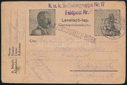 1917 Grafikus Tábori Postai Levelezőlap / Field Postcard ,,K.u.k. Seilbahngruppe Nr. 17' + ,,FP 522' - Autres & Non Classés