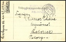 1917 Tábori Posta Levelezőlap / Field Postcard 'FP 272 A' - Otros & Sin Clasificación