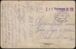 1918 Katona Fotója Tábori Postán Küldve / Photo Sent By Field Post 'K.u.k. Bankompagnie No. 3/33' + 'EP ELBASSAN A' - Altri & Non Classificati