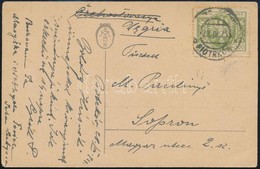 1923 Képeslap A Már Megalakult Lengyelországból Kivésett Túlélő/kései Felhasználású Tábori Posta Bélyegzéssel / Postcard - Autres & Non Classés
