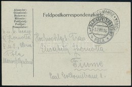 1916 Tábori Lap / Postcard 'K.u.k. KRIEGS-MARINE S.M.S. ADRIA' + 'MFP POLAS B' - Other & Unclassified