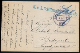 1917 Képeslap Haditengerészeti Postával / Field Postcard 'K.u.k. Schiffstationskommando' + 'EP 348' - Autres & Non Classés