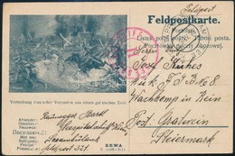 1916 Grafikus Tábori Posta Levelezőlap A Wien Nevű Tengeri Kórházhajóról Küldve / Field Postcard From The Wien Marine Ho - Altri & Non Classificati