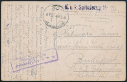 1917 Tábori Posta Képeslap / Field Postcard 'K.u.k. Spitalszug Nr.26.' - Andere & Zonder Classificatie