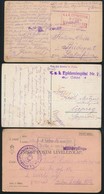 1917-1918 3 Db Tábori Posta Képeslap Járványkórházból Küldve / 3 Field Postcard 'K.u.K. Epidemiespital Nr. 8' - Otros & Sin Clasificación