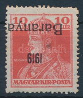 * Baranya I. 1919 Károly 10f Fordított Felülnyomással / Mi 35 Inverted Overprint. Signed: Bodor - Sonstige & Ohne Zuordnung
