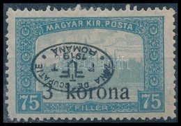 * Debrecen I. 1919 Parlament 3K/75f Fordított Felülnyomással (55.000) / Mi 34 With Inverted Overprint. Signed: Bodor - Other & Unclassified