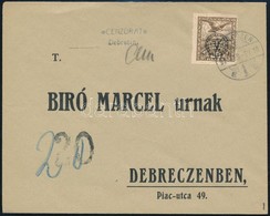 Debrecen II. 1920 Helyi Levél Portóelőjegyzéssel / Local Cover With 20f Postage Due. Signed: Bodor - Altri & Non Classificati