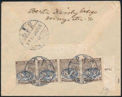 1919 Hódmezővásárhely Helyi Ajánlott Levél 4 Bélyeggel, Cenzúrázva / Local Registered Cover With 4 Stamps, Censored. Sig - Sonstige & Ohne Zuordnung