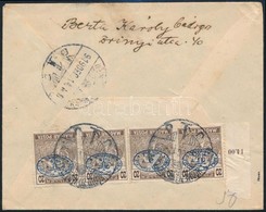 1919 Hódmezővásárhely Helyi Ajánlott Levél 4 Bélyeggel, Cenzúrázva / Local Registered Cover With 4 Stamps, Censored. Sig - Altri & Non Classificati