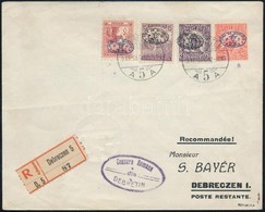 1919 Debrecen Helyi Ajánlott Levél 4 Bélyeggel, Cenzúrázva / Local Registered Cover, Censored. Signed: Bodor - Autres & Non Classés