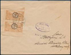 1920 Helyi Cenzúrázott Levél Debrecen II. Bélyegpárral / Local Censored Cover. Signed: Bodor - Autres & Non Classés