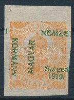 ** 1919 Hírlapbélyeg Elcsúszott Felülnyomással / Mi1 Shifted Overprint. Signed: Bodor - Andere & Zonder Classificatie