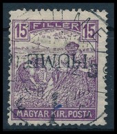 O 1918 Arató 15f Fordított Felülnyomással / Mi 13 Inverted Overprint. Signed: Bodor - Otros & Sin Clasificación