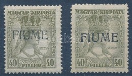 ** 1918 2 Db Zita 40f, Az Egyik Kézi II. A Másik Kézi IV. Felülnyomással / 2 X Mi 28, Hand II And IV Overprints. Signed: - Other & Unclassified