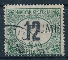 O 1918 Feketeszámú Portó 12f VIIa Vízjellel (min 10.000) / P2z Signed: Bodor - Other & Unclassified