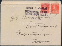 1919 Levél Tartalommal Ritka Katonai Bélyegzéssel / Cover With Content And Rare Military Postmark 'VANATORI I. DIVIZIA' - Altri & Non Classificati