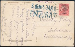 1920 Képeslap Segesvári Cenzúrával / Censored Postcard. Signed: Bodor - Autres & Non Classés