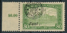 ** 1919 Parlament 80f Dupla Felülnyomással / Mi 39 II. With Double Overprint. Signed: Bodor - Altri & Non Classificati