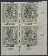 ** 1919 Zita 40f 4-es Tömb Elcsúszott Felülnyomással / Mi  49II Block Of 6 With Shifted Overprint. Signed: Bodor - Autres & Non Classés