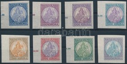 ** 1921 Koronás Madonna ívszéli Vágott Sor, összegző Számokkal / Imperforate Margin Set - Altri & Non Classificati