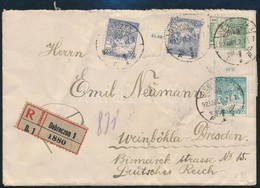 1923 Ajánlott Levél Németországba 18 Bélyeges Bérmentesítéssel Debrecenből / Registered Cover With 18 Stamps Franking To - Autres & Non Classés